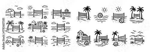 Beach Volleyball Icons