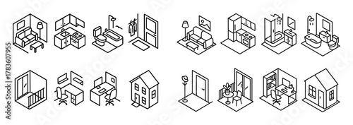 Isometric Home Icons