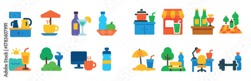 Thirst Quenching Icon Set