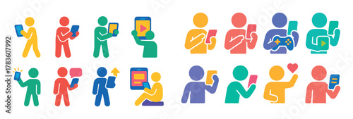 Phone Addiction Icons