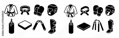 Martial Arts Icon Grid