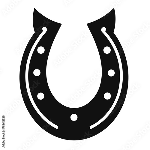a horse shoe on white background