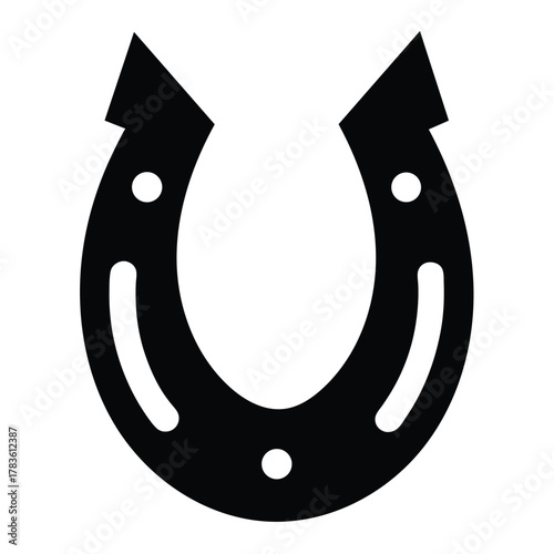 a horse shoe on white background