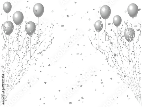 クラッカー、風船、6白