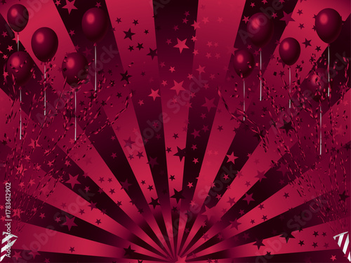 クラッカー、風船、星、11ワイン