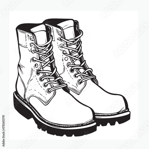 vector illustration of boots