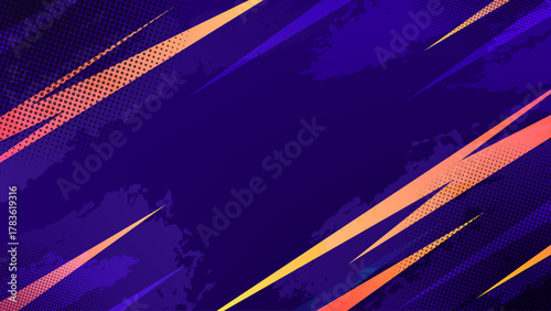 Neon Grunge Sports Background: High-Speed Streaks, Halftone Texture, and Energetic Design