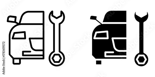 car repair shop icon vector icon