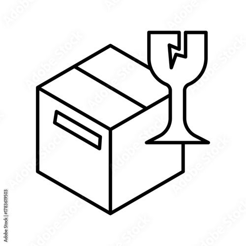 icon package box, beware of broken icon vector