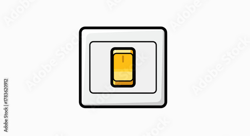 Modern Golden Toggle On Switch Icon