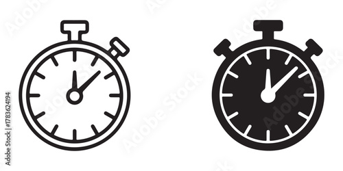 Black stopwatch silhouette	