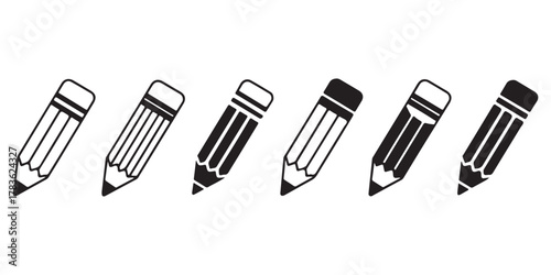 stylized pencils in silhouette