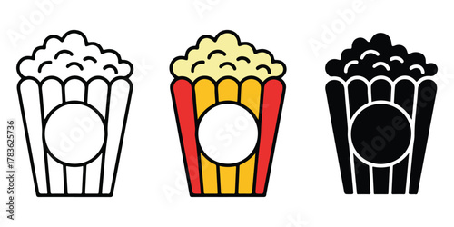popcorn buckets in different styles