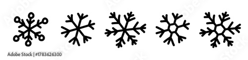 snow doodle hand drawing sketch winter snowflakes