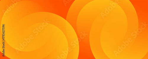 Abstract orange background with circles. Vector illustration