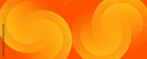 Abstract orange background with circles. Vector illustration