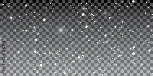 Snow falling texture stock image use transparent background. 