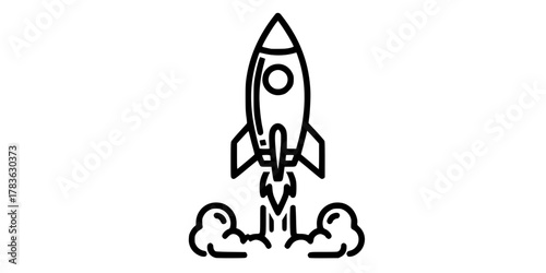 Rocket icon. Rocket launched icon vector.

