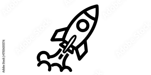 Rocket icon. Rocket launched icon vector.
