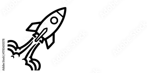 Rocket icon. Rocket launched icon vector.
