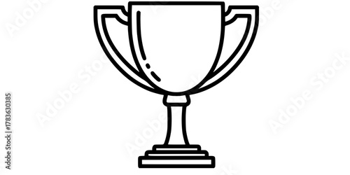trophy icon vector. Trophy cup symbol icon

