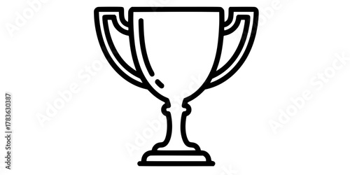 trophy icon vector. Trophy cup symbol icon
