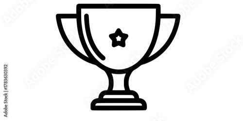 trophy icon vector. Trophy cup symbol icon

