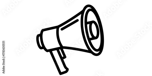 megaphone icon vector. Loudspeaker megaphone vector
