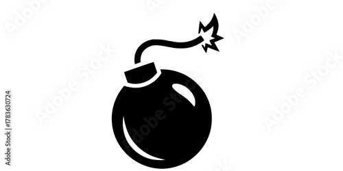 bomb icon vector for web, computer and mobile app
