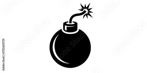bomb icon vector for web, computer and mobile app
