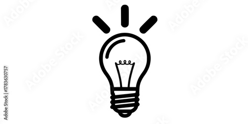 Light Bulb icon vector. Light Bulb sign. Idea, solution.
