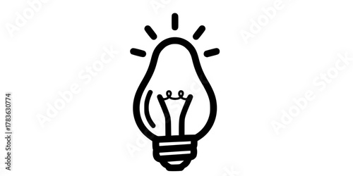 Light Bulb icon vector. Light Bulb sign. Idea, solution.
