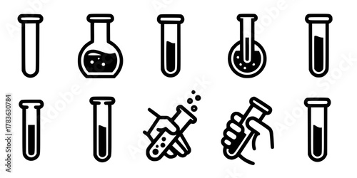 test tube icon set vector. Laboratory icon
