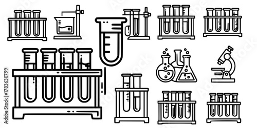 test tube icon set vector. Laboratory icon
