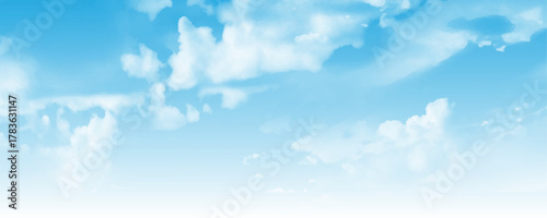 Sky Cloud Blue Background Paronama Web Cloudy summer Winter Season Day, Light Beauty Horizon Spring Brigth. Beautiful blue sky clouds for background