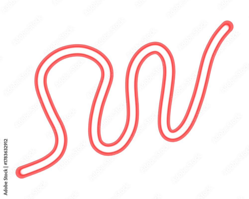 Fototapeta premium Red Neon Color Geometric Random Shapes On Transparent Background