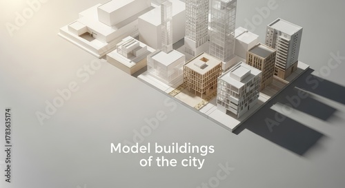 BUILDING CITY MODEL, city, MODEL BUILDINGS, MODEL MODELS, vector, building, drawing, graphic, finance, design, symbol, growth, urban, architecture, 3D, cityscape, buildings