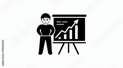 business man with a graph