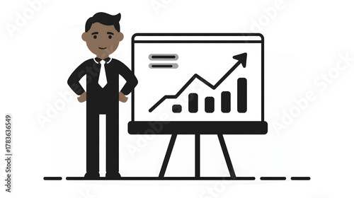 business man with graph