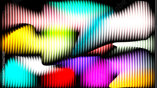 Abstract geometric pattern with bold color blocks and sharp lines