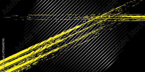 Abstract black and yellow grunge texture background. Vector illustration eps10.