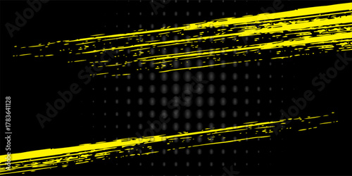 Abstract black and yellow grunge texture background. Vector illustration eps10.