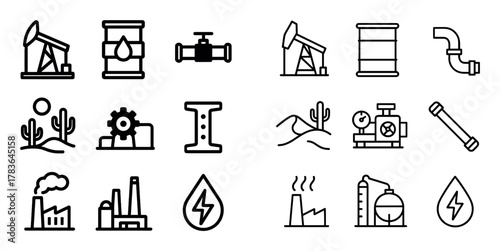Hydrocarbon Icon Grid