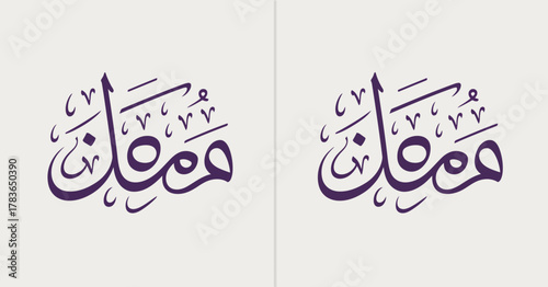This image features beautifully crafted Arabic calligraphy spelling 'Ramadan', symbolizing the holy month of fasting and spirituality in Islamic culture and traditions.
