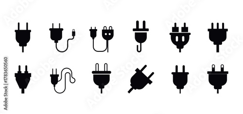 Electric power plug collection set, various types, connection
