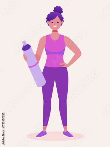 woman with bottle of water