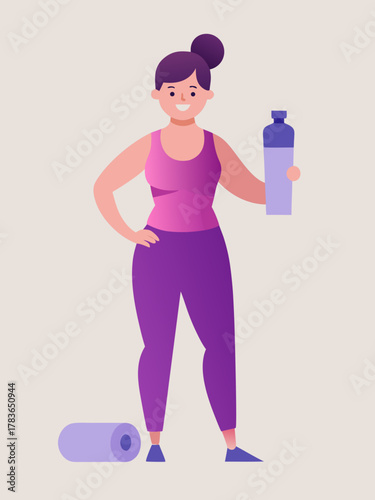 young woman exercising