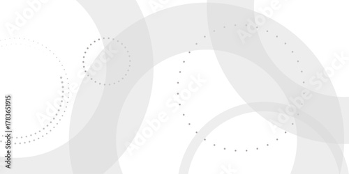 Abstract white geometric overlapping circle background with shadow. abstract dotted wave background. hand drawn dotted path route line isolated.  