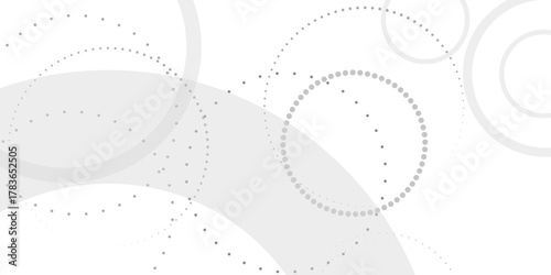 Abstract white geometric overlapping circle background with shadow. abstract dotted wave background. hand drawn dotted path route line isolated.  
