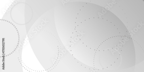 Abstract white geometric overlapping circle background with shadow. abstract dotted wave background. hand drawn dotted path route line isolated.  